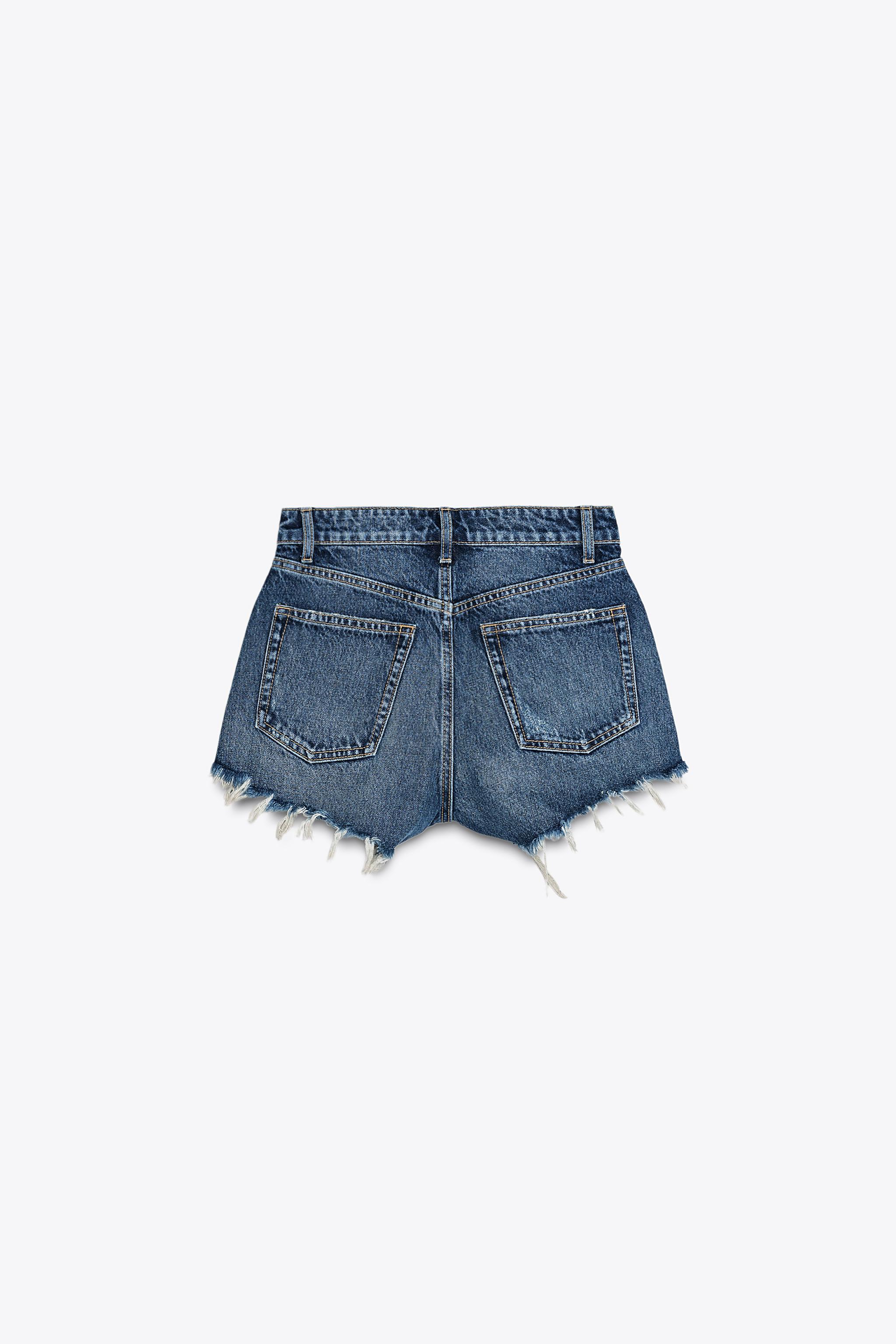 ZARA TRF ハート ミッドライズ デニムパンツ 42 ストレート