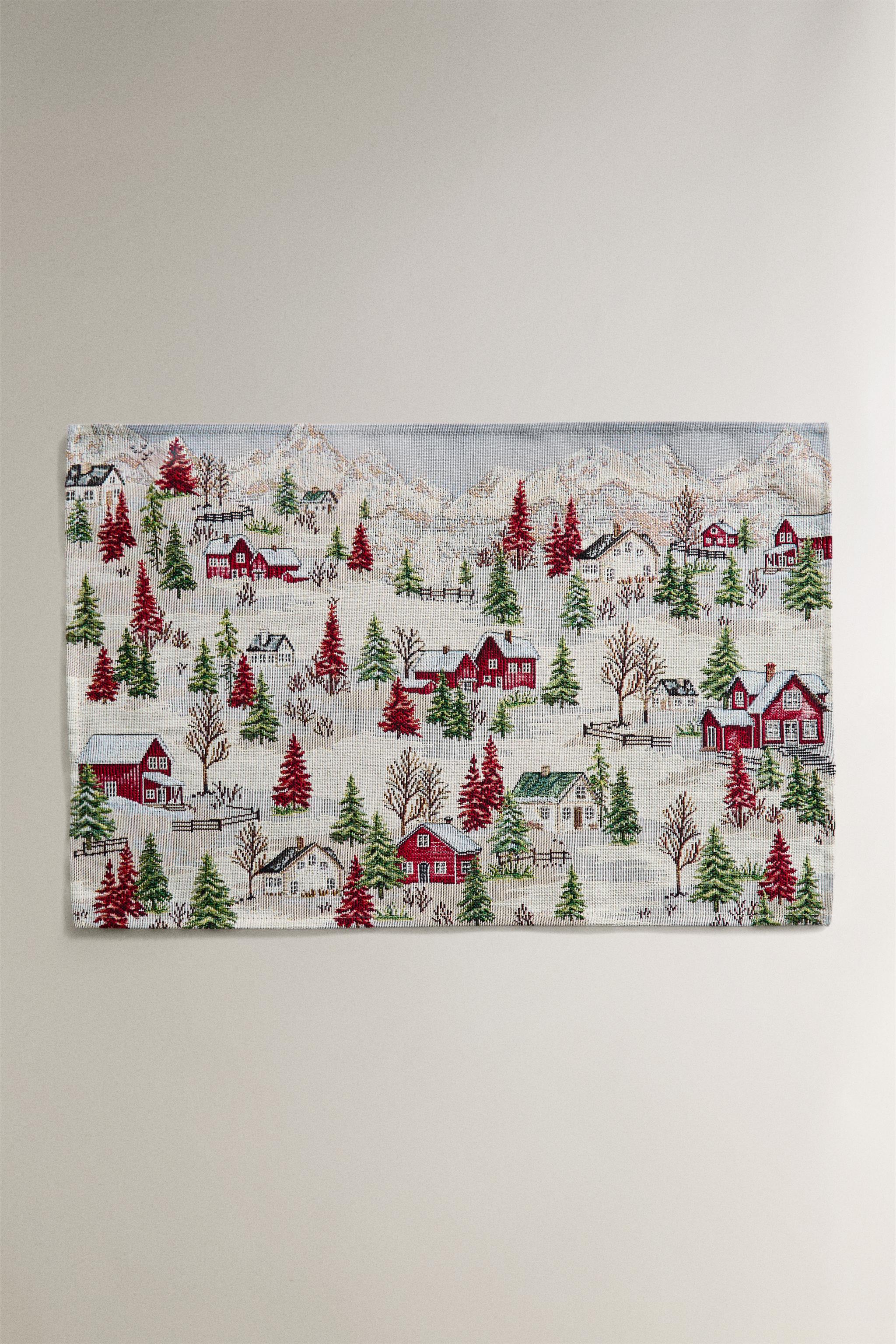 CHRISTMAS SNOWY JACQUARD PLACEMAT