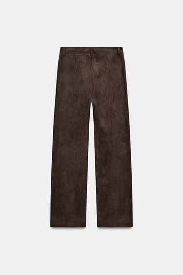 HOSE IN WILDLEDEROPTIK - Braun von Zara
