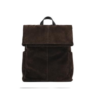 LEATHER BACKPACK WITH FLAP - Brown by Zara