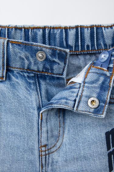 MICKEY MOUSE © DISNEY DENIM BERMUDA SHORTS - Light blue by Zara - Image 2