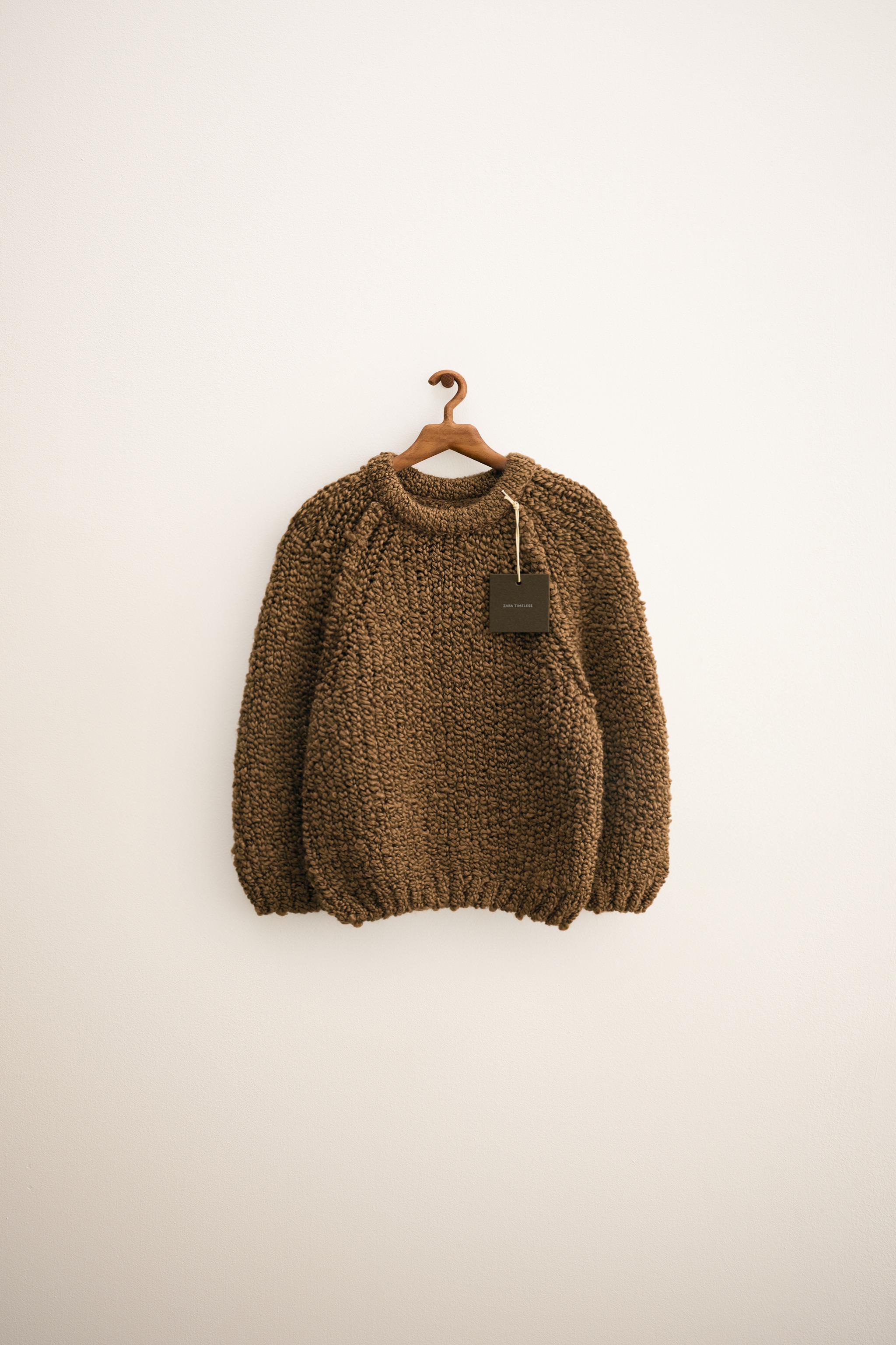 ZARA TIMELESS - 厚手ニットセーター - ダイブルー | ZARA Japan / 日本