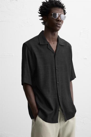 CHEMISE À COUPE DÉCONTRACTÉE - Noir de Zara - Image 5