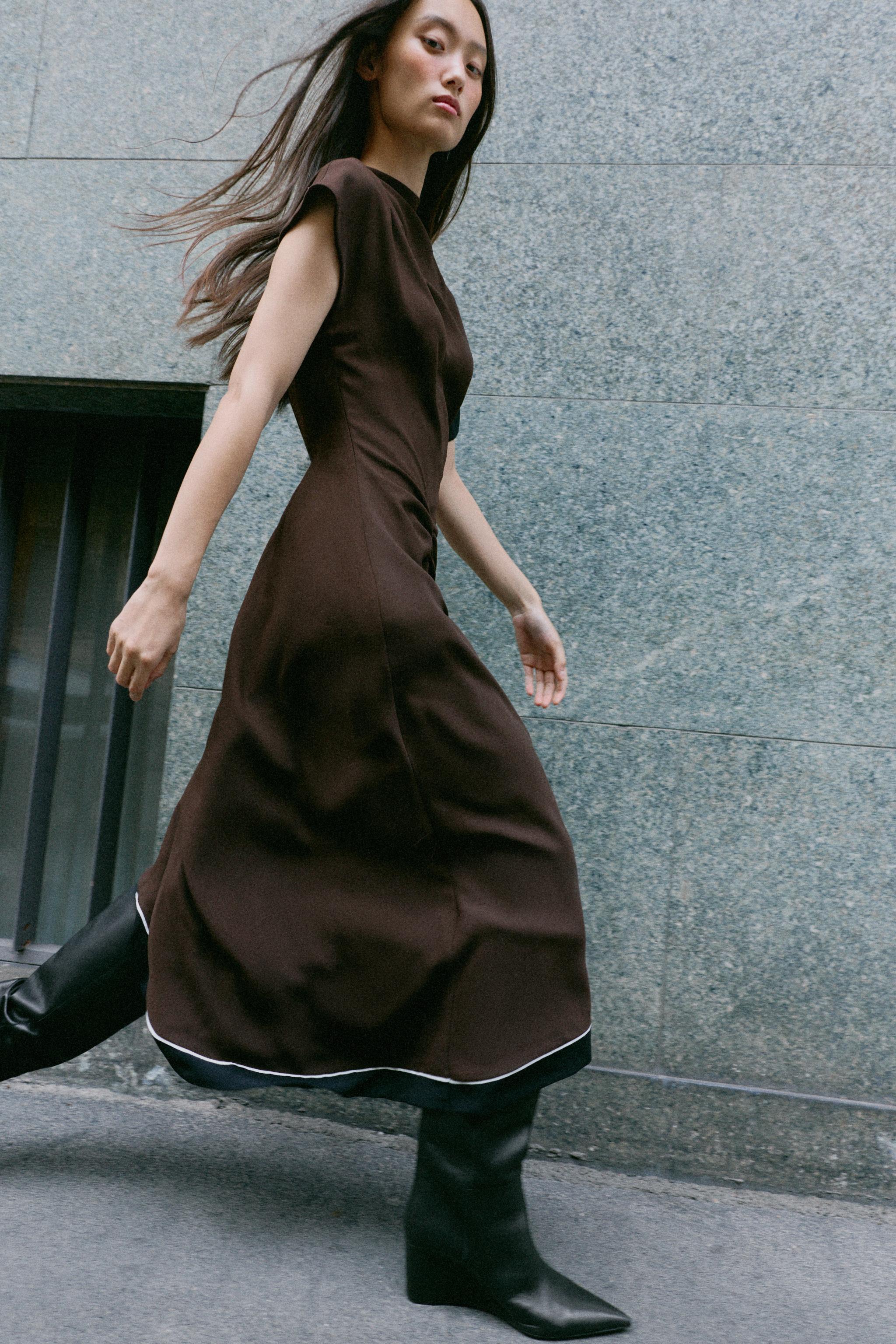 ASYMMETRIC MIDI DRESS