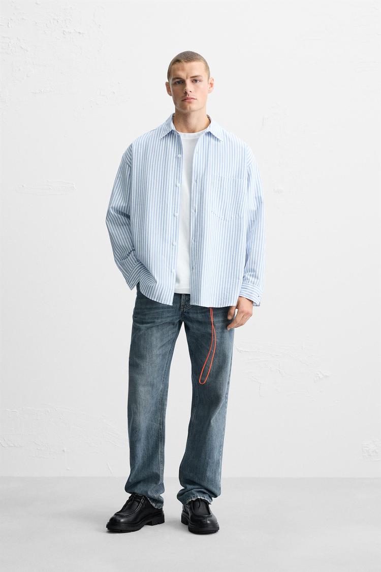 オーバーサイズ オックスフォードシャツ - ストライプ | ZARA Japan / 日本