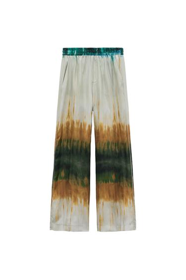 TIE-DYE SILK TROUSERS