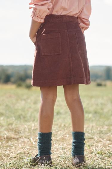LIMITED EDITION CORDUROY SKIRT - Brick by Zara - Image 2