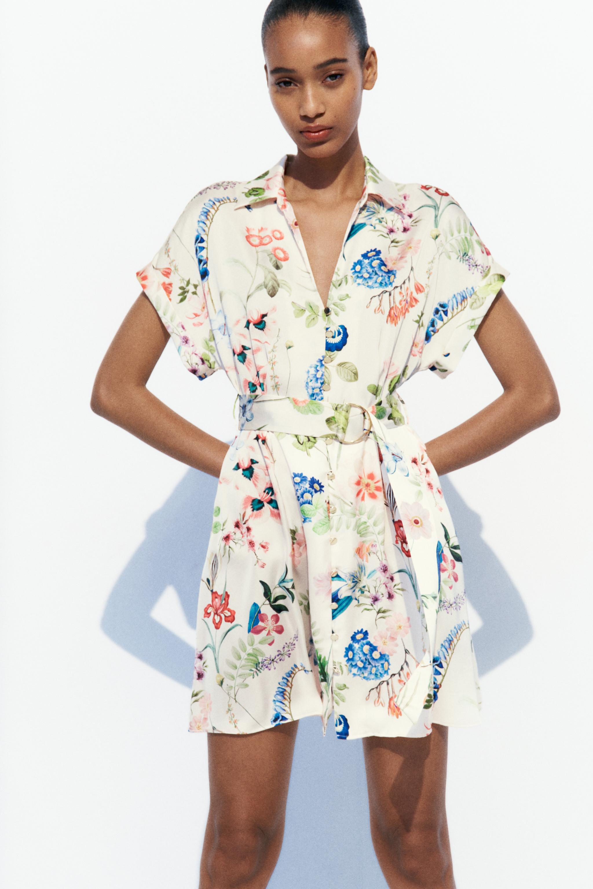 Zara Lilac Satin Floral Summer Dress – Neon Leo