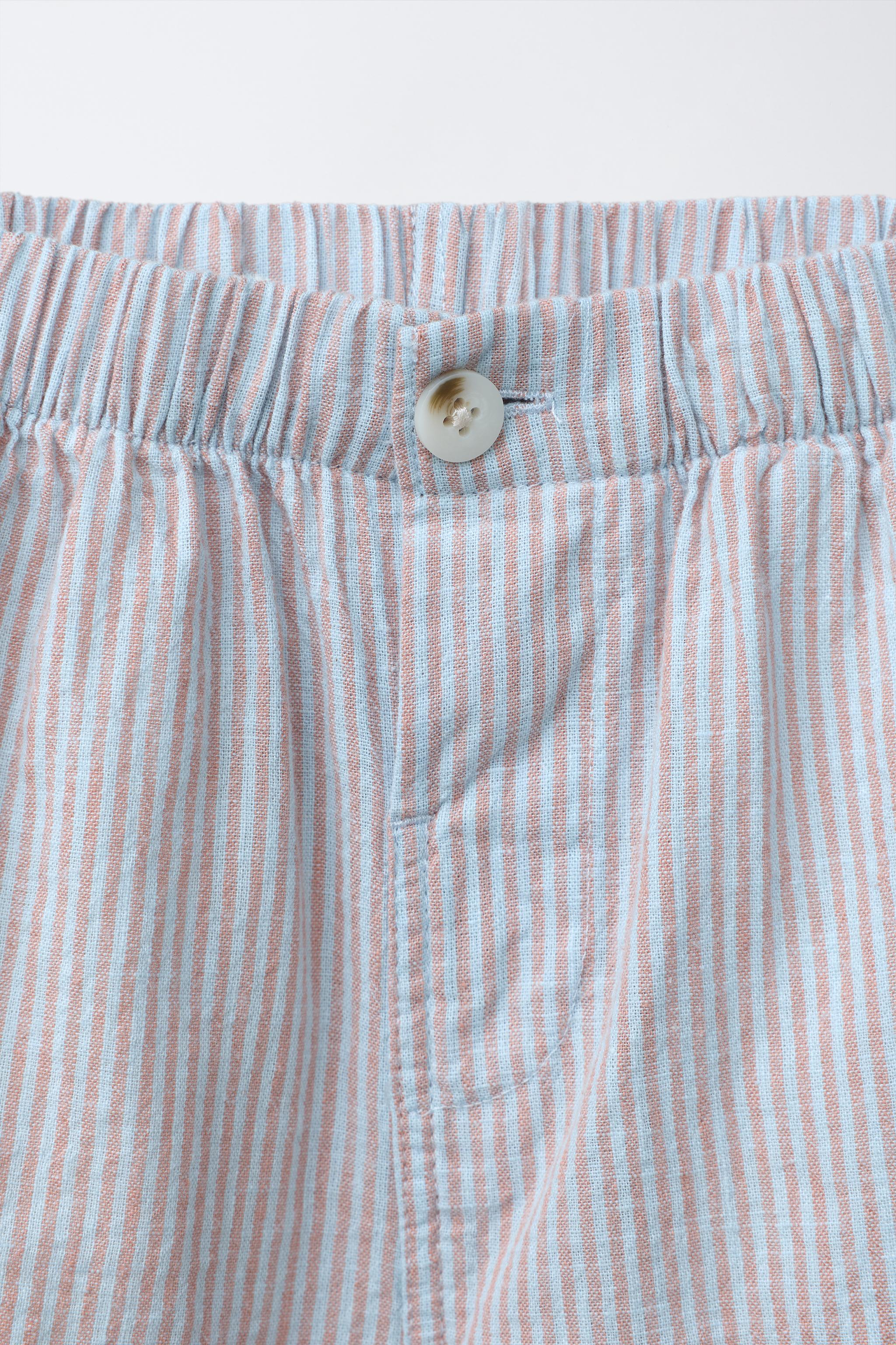 EMBROIDERED STRIPED SHORTS