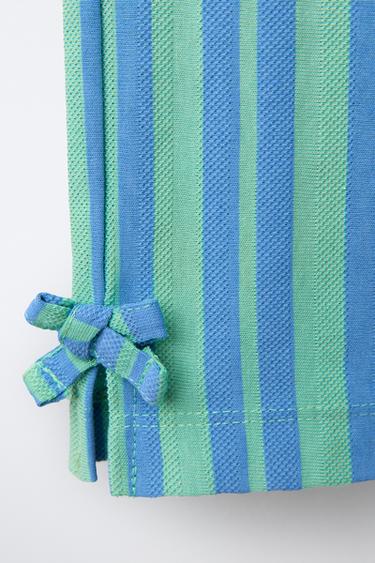 STRIPED TROUSERS WITH BOWS - Blue / Green by Zara - Image 3