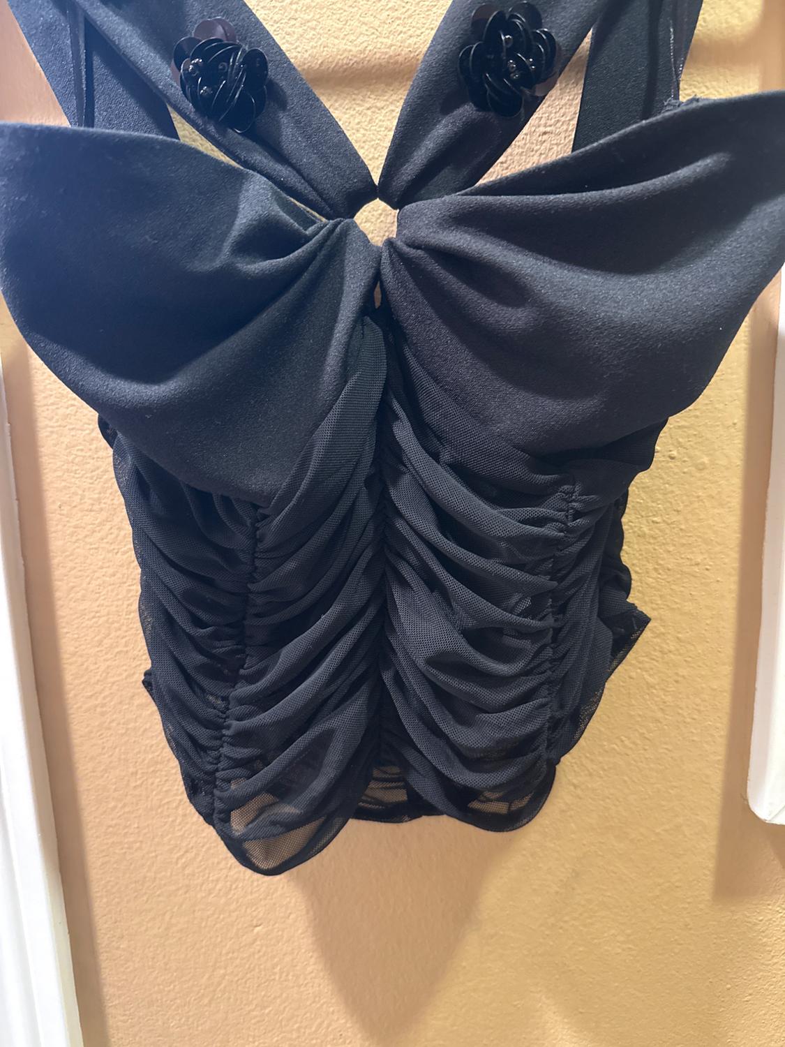 RUCHED FLORAL BUSTIER - Image 4