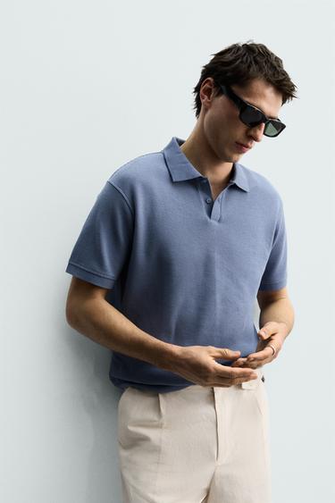POLO PIQUÉ REGULAR FIT - Bleu de Zara - Image 5