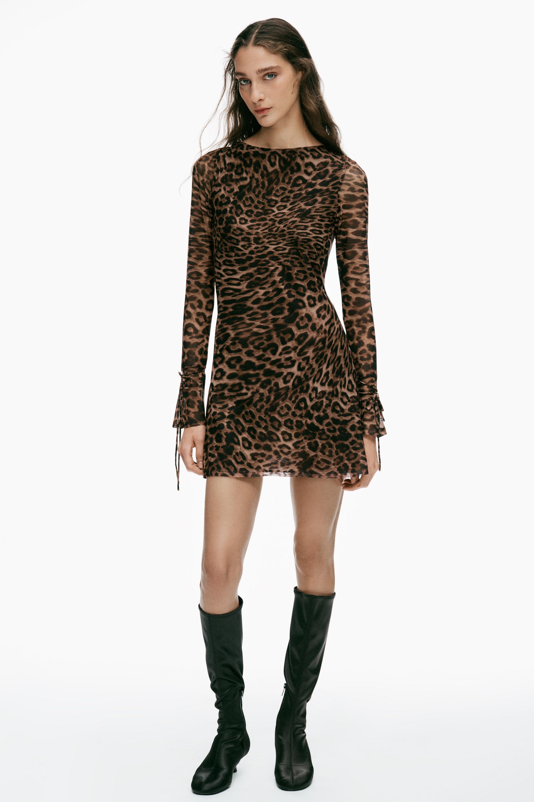 ROBE EN TULLE À IMPRIMÉ ANIMALIER