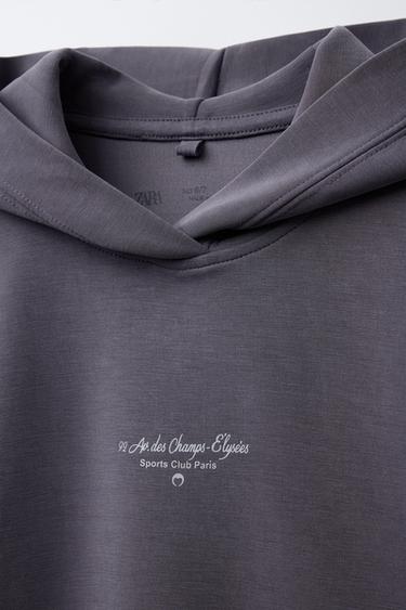 SLOGAN PRINT HOODIE - Grey by Zara - Image 3