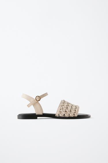 BRAIDED SANDALS - Ecru White by Zara - Image 0