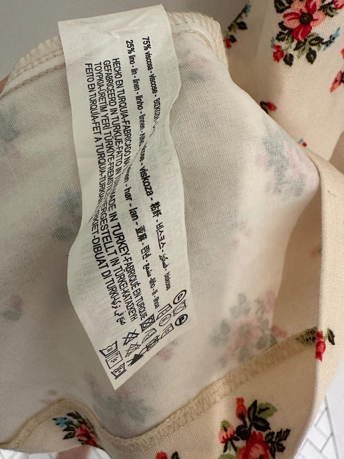 LINEN BLEND FLORAL PRINT DRESS - Image 3