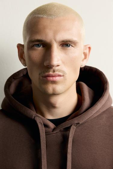 BASIC RELAXED FIT HOODIE - Brown by Zara