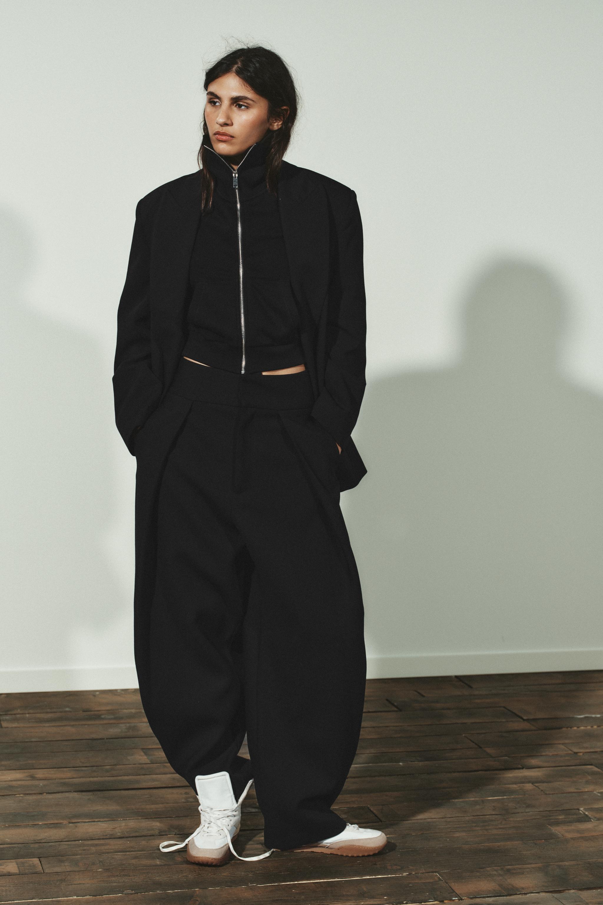 PLEATED BALLOON PANTS - Black | ZARA United States