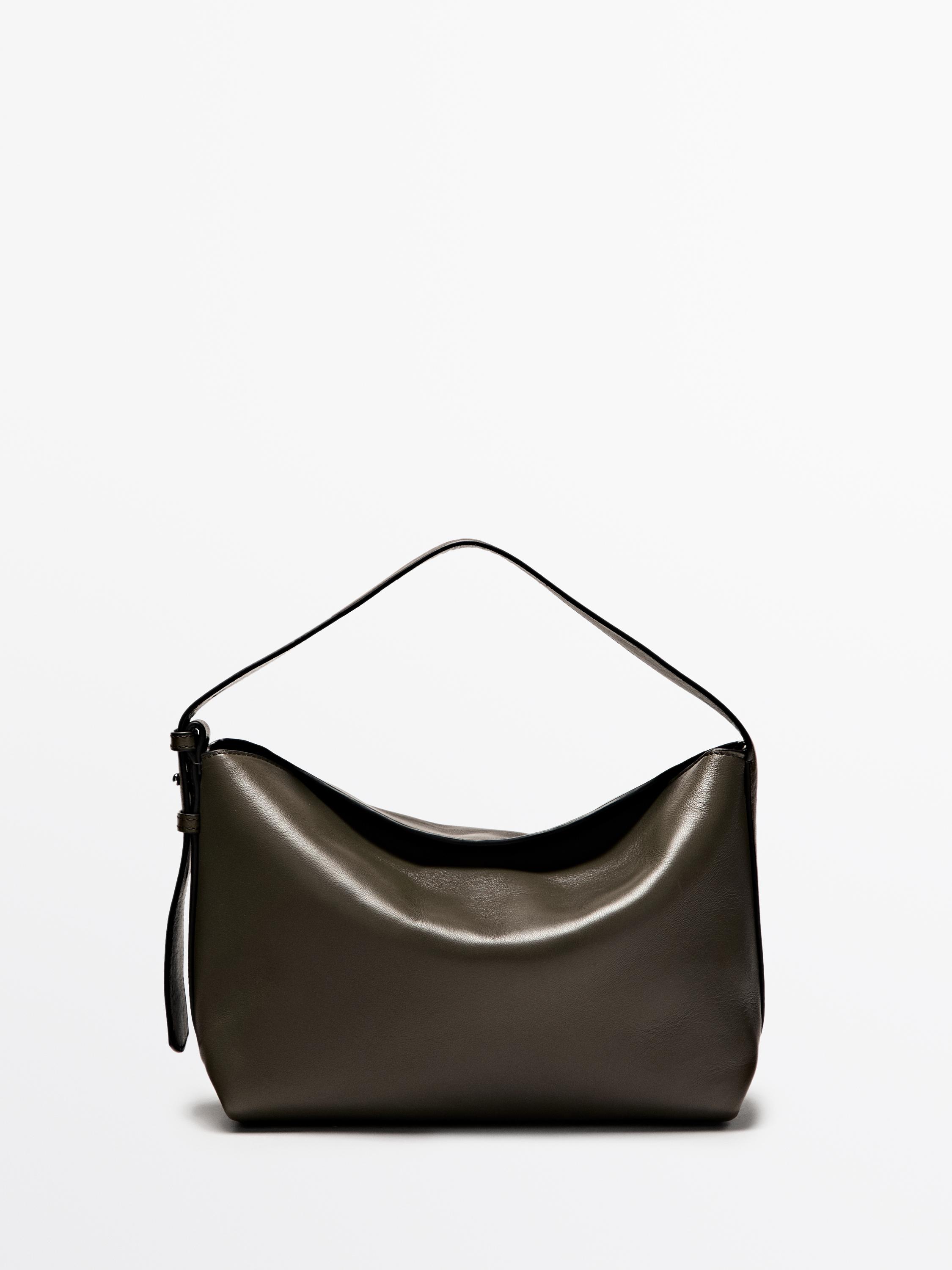 Petit sac porté épaule en cuir nappa