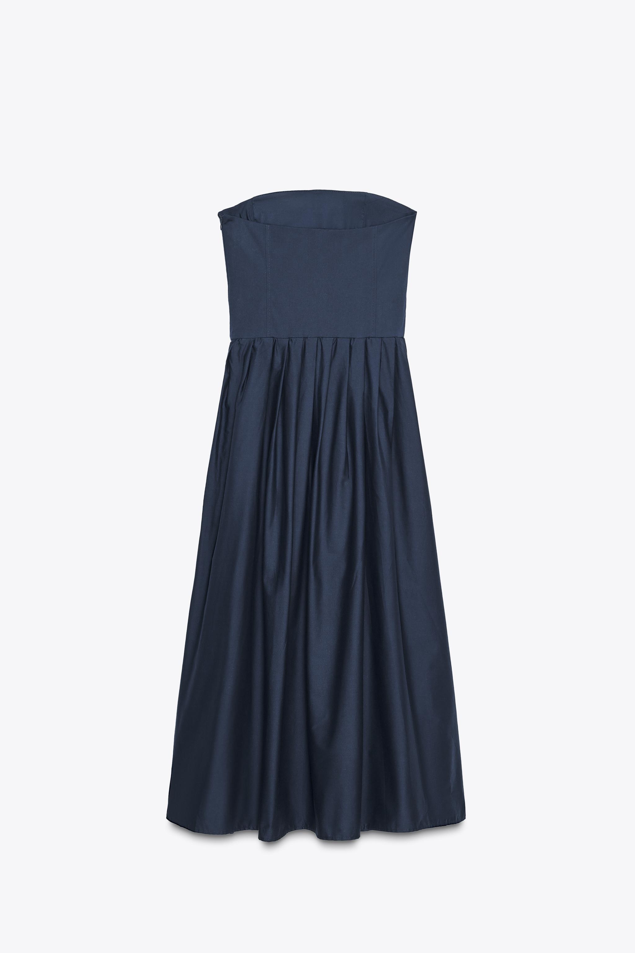 ROBE EN POPELINE BUSTIER