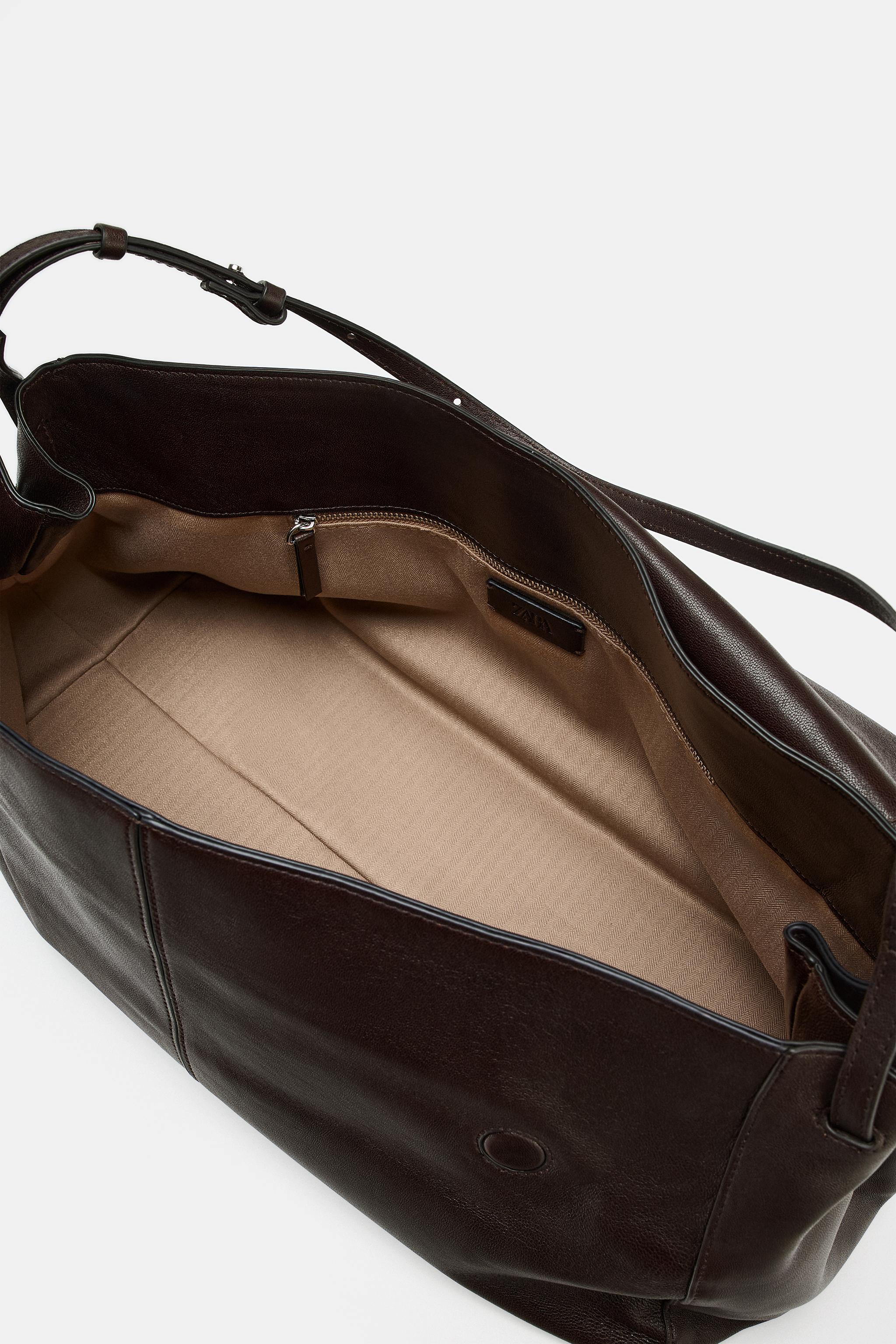 LEATHER FLAP SHOULDER BAG