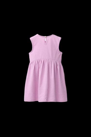 CONTRAST TEXTURED DRESS - Mauve by Zara