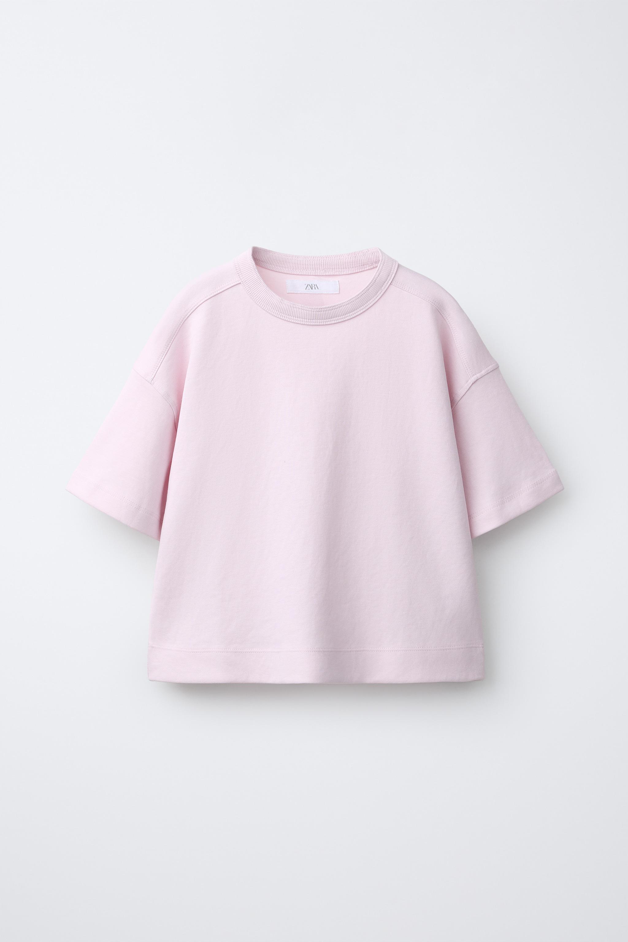 BASIC INTERLOCK T-SHIRT - Pink | ZARA South Africa