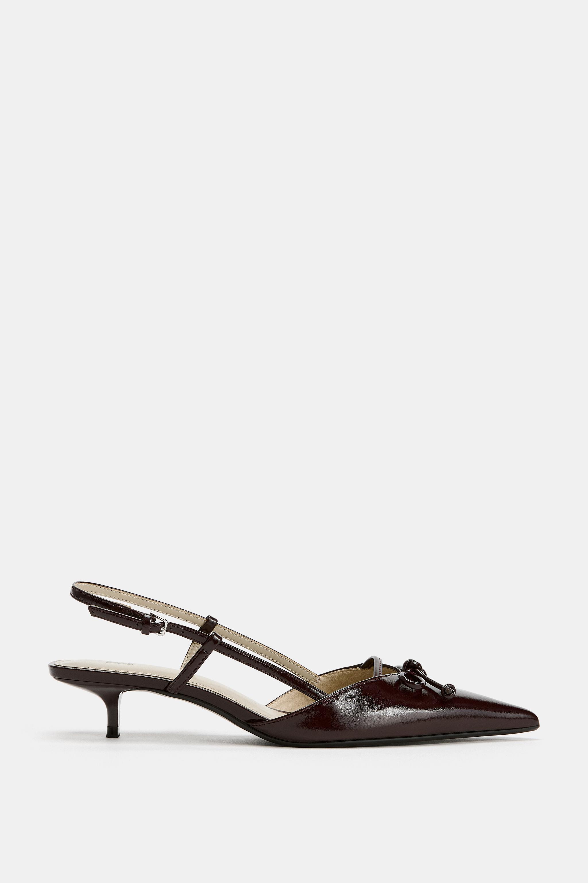 BOW SLINGBACK HEELS