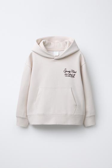 СПОРТИВНОЕ ХУДИ С КАПЮШОНОМ — ЦВЕТ ЛЬДА от Zara — изображение 0