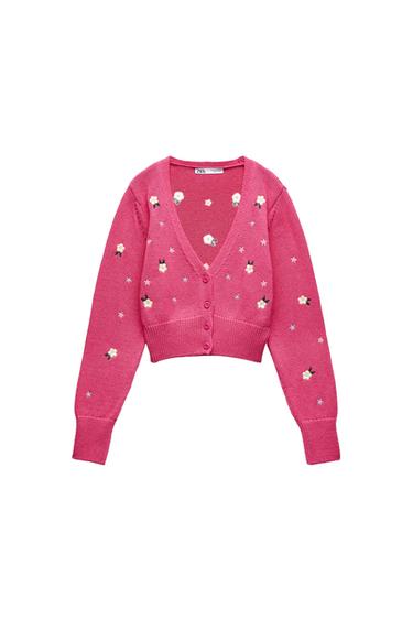 EMBROIDERED KNIT CARDIGAN