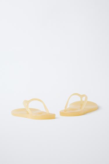 CLAQUETTES DE BAIN - Jaune de Zara - Image 4