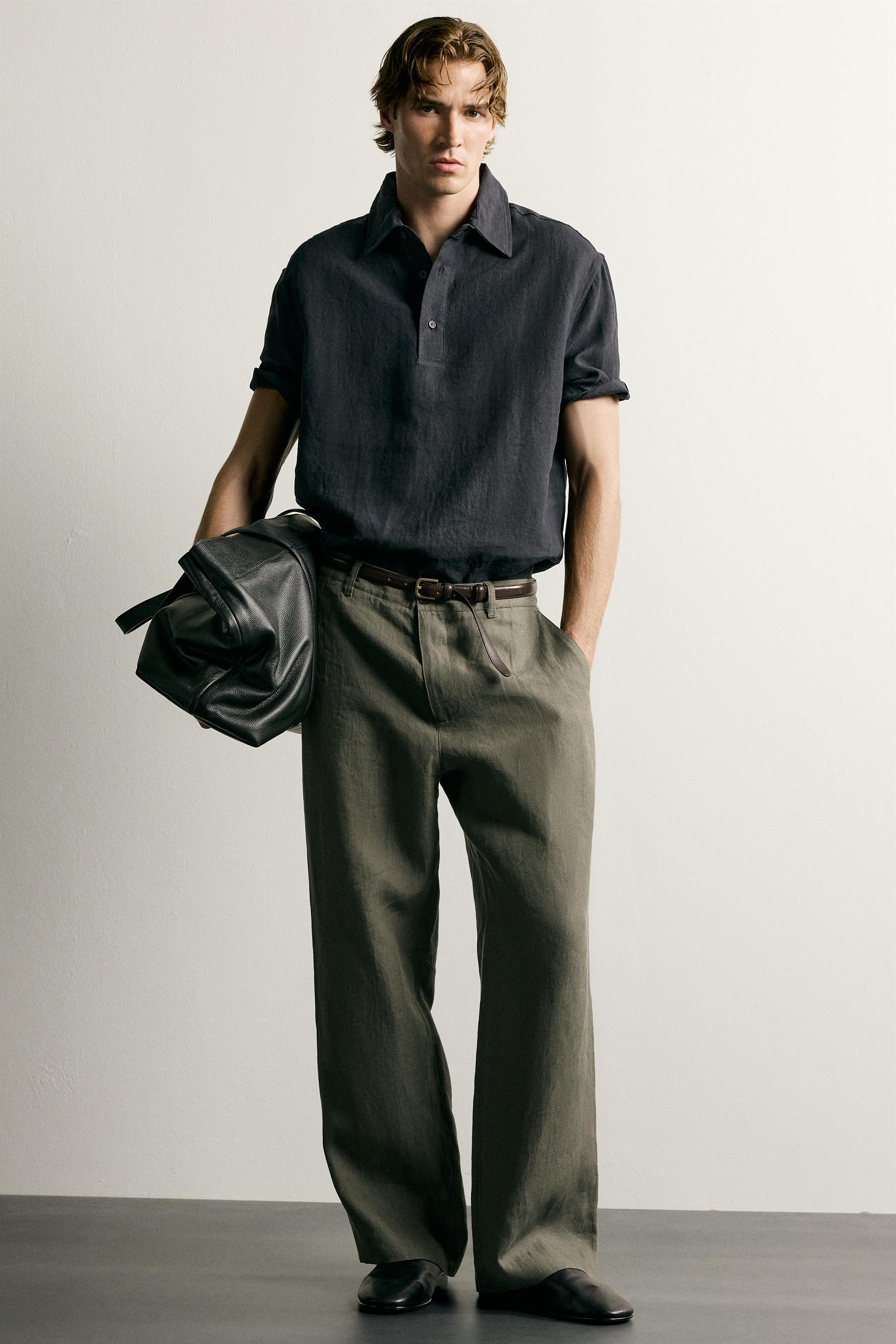 CHEMISE POLO BOXY FIT 100 % LIN