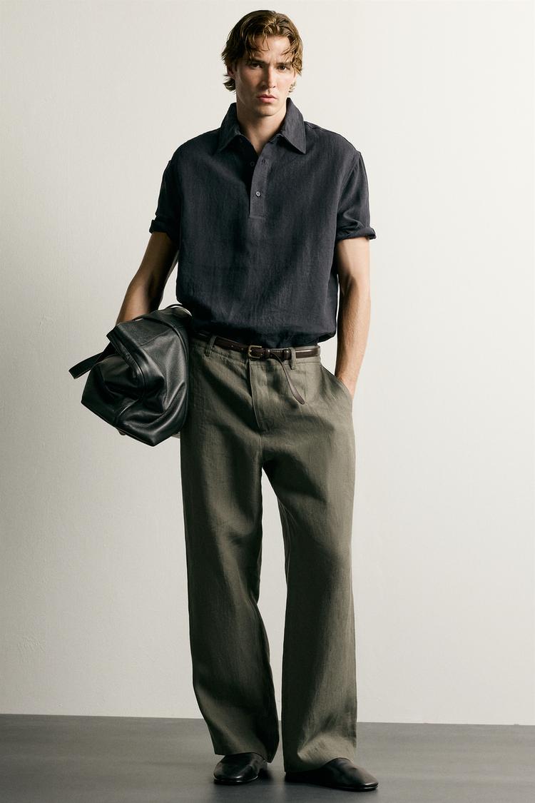 Polo de corte boxy 100% lino 7