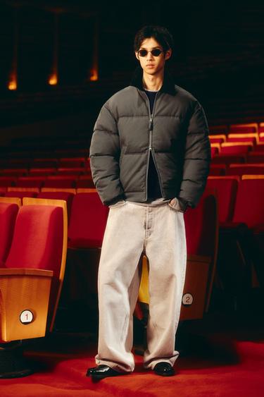 RELAXED FIT PADDED JACKET - Grey by Zara