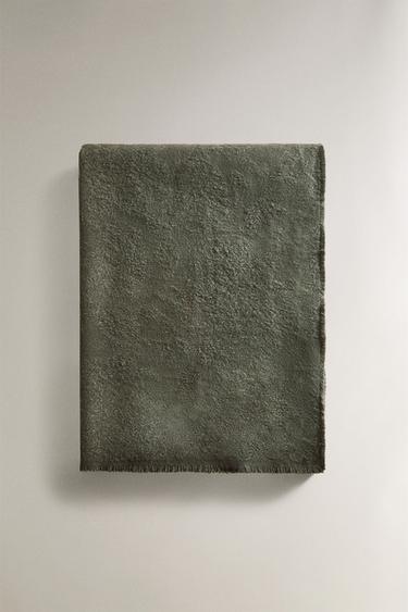 COUVERTURE JACQUARD FLEURS - Vert / Bleu de Zara - Image 3