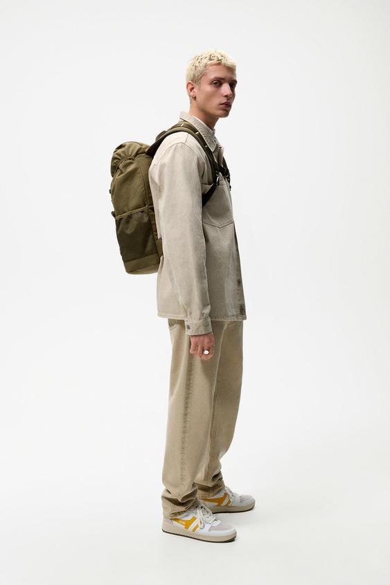 CANVAS EXPLORER BACKPACK Khaki Green ZARA South Africa