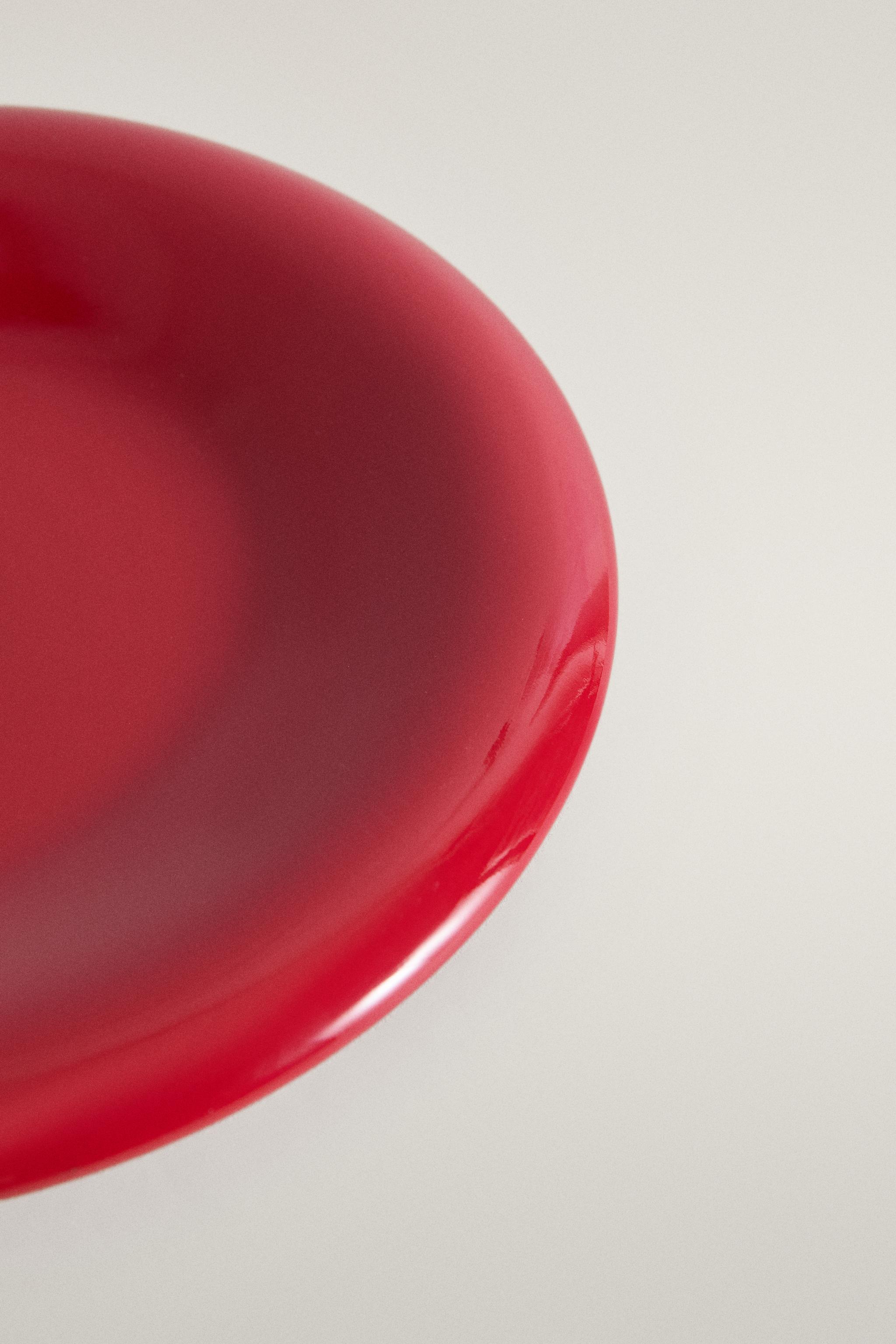 ENAMELLED STONEWARE DESSERT PLATE