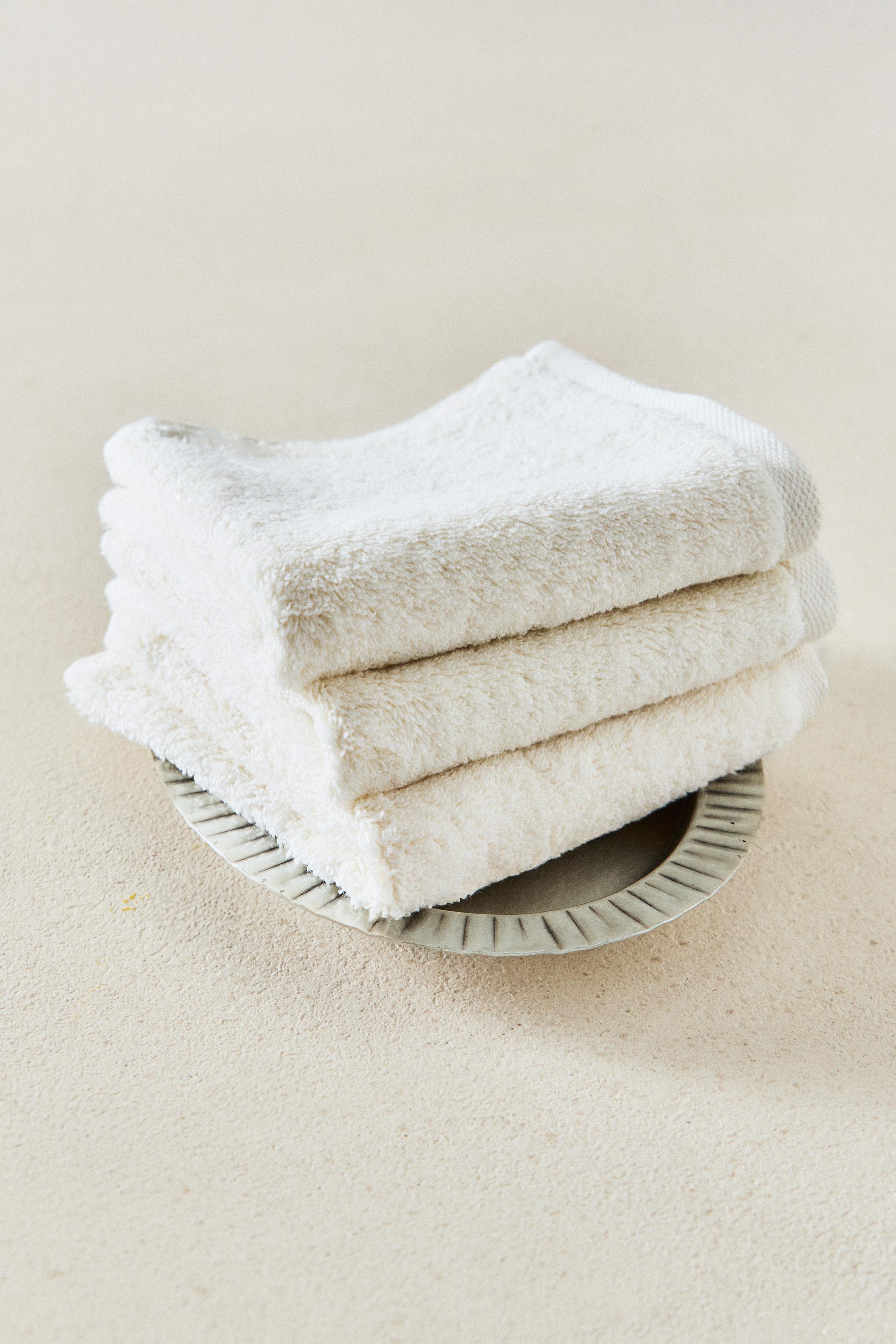 PREMIUM COTTON HAND TOWELS (PACK OF 3) — Ivory