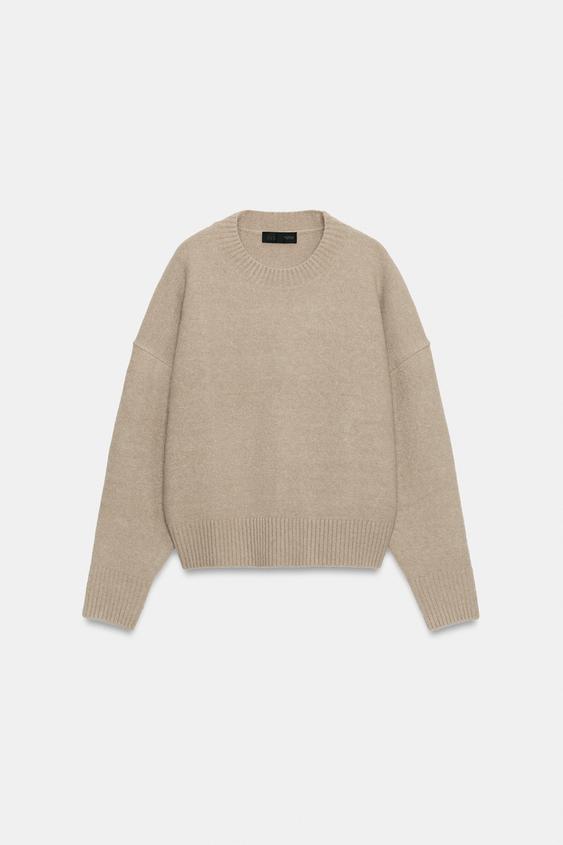 SOFT KNIT JUMPER - Taupe grey by Zara - Image 2