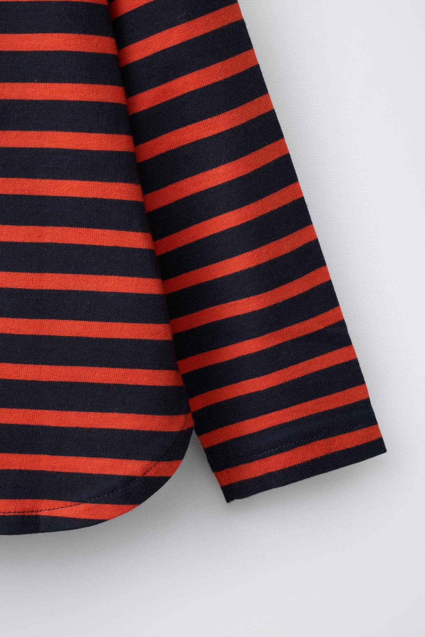 Детская футболка Zara Striped Print, цвет: Вишнёвый красный — фото 5