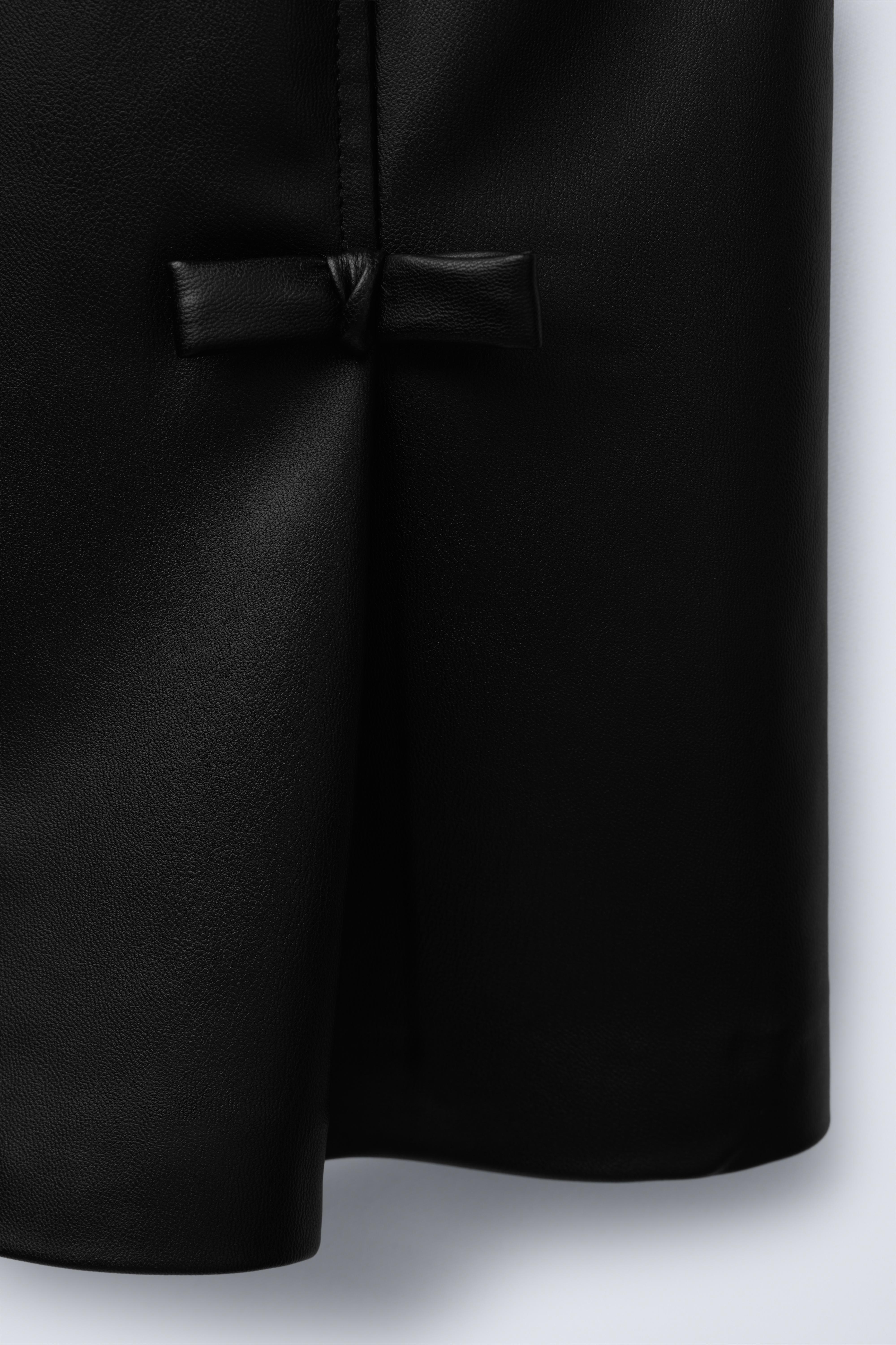 FAUX LEATHER PINAFORE DRESS WITH BOWS - Black | ZARA Australia