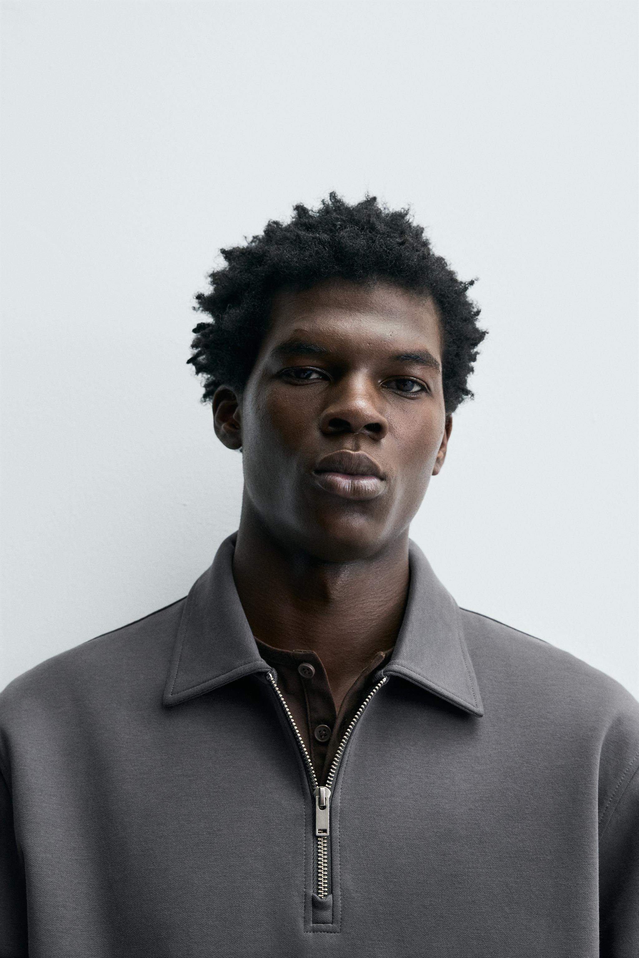 INTERLOCK ZIP POLO SWEATSHIRT