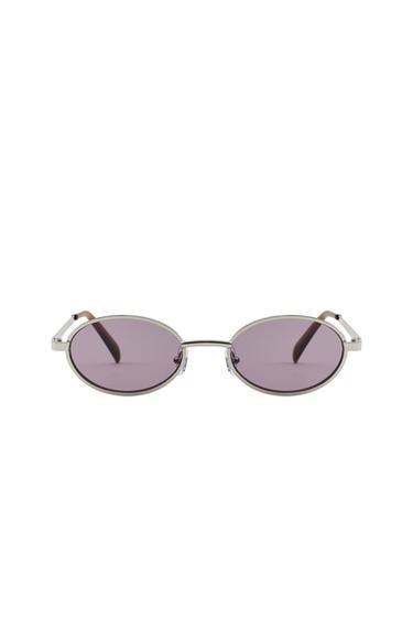 OVALE SONNENBRILLE AUS METALL - Silber von Zara