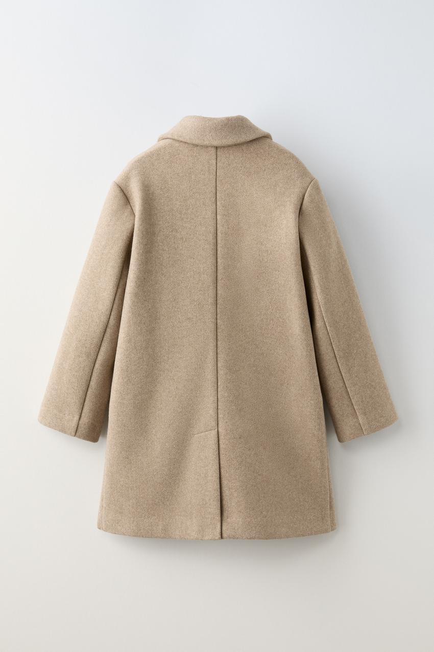 MANTEL AUS WEBSTOFF - Braun meliert | ZARA Deutschland / Germany 