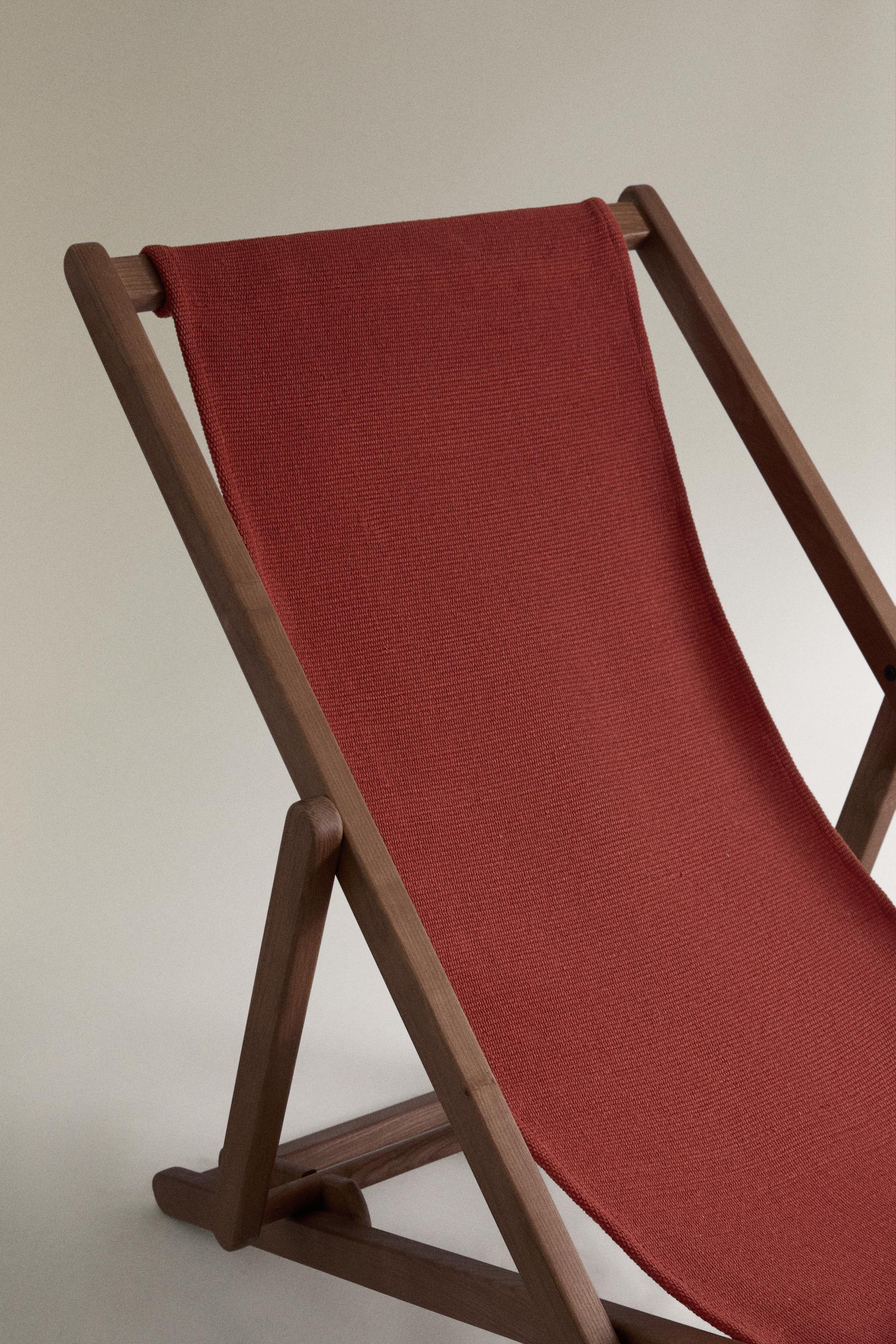 Zara WOOD AND COTTON FOLDING LOUNGER — фото 2