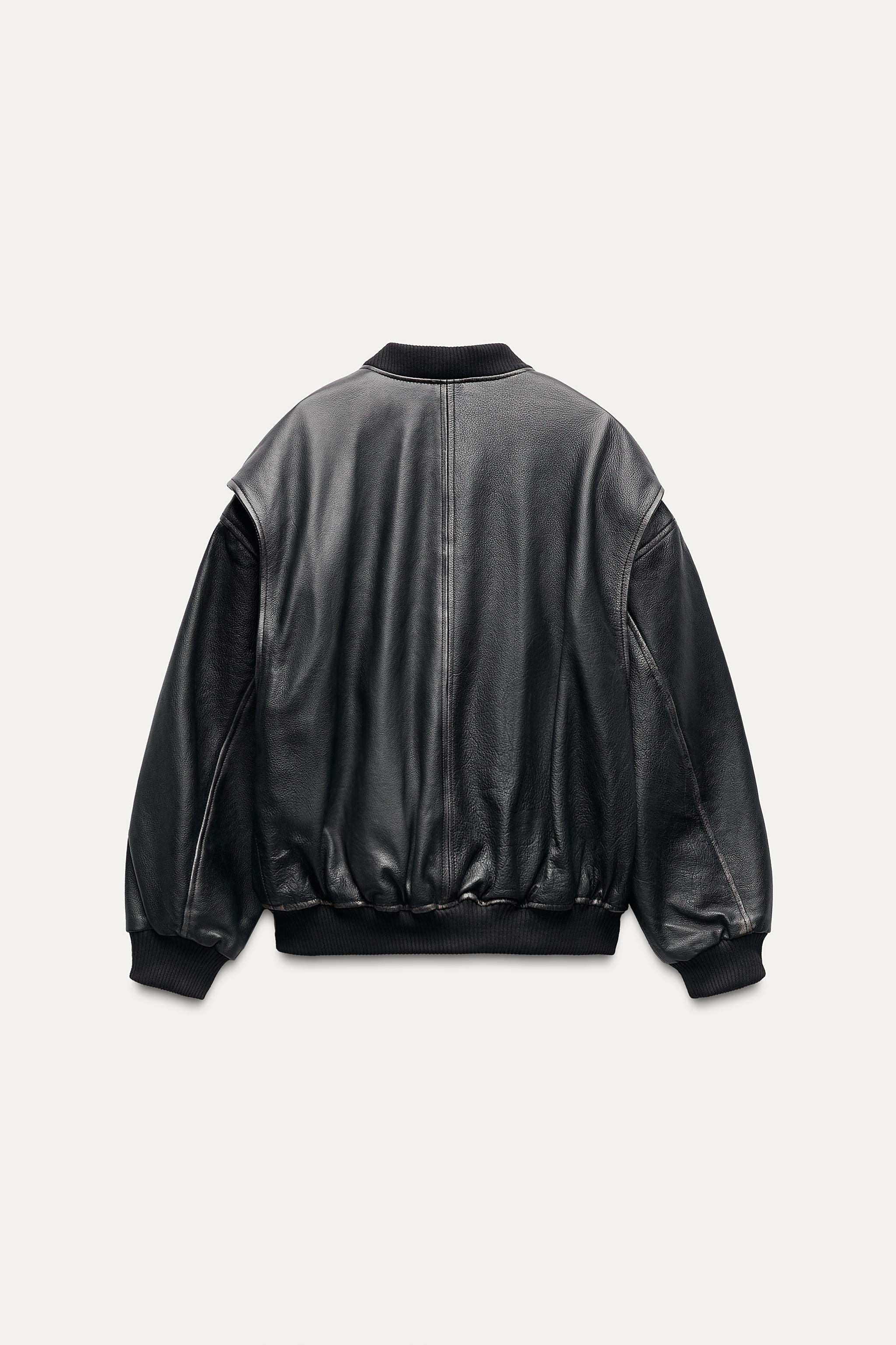 Leather jacket zara online