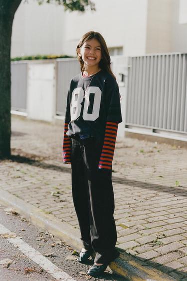 NUMBER PATCH T-SHIRT - Anthracite grey by Zara