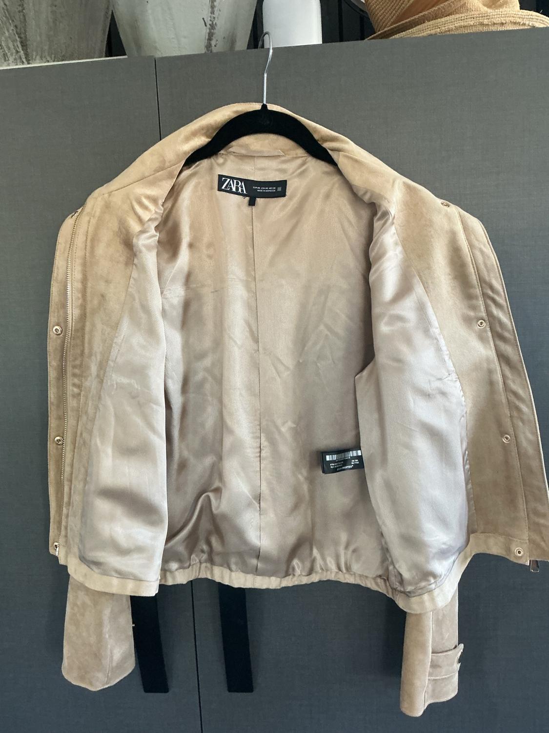 FAUX SUEDE HIGH COLLAR JACKET - Image 3