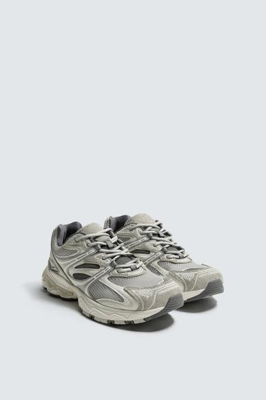 Zara CHUNKY SOLE SNEAKERS - Gray