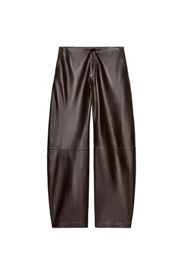 ZW COLLECTION 100% LEATHER BALLOON TROUSERS